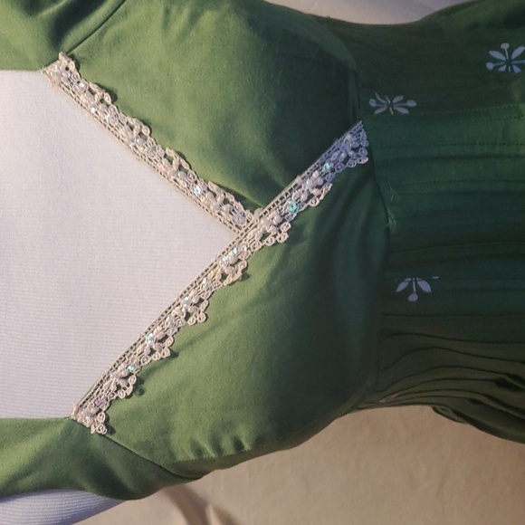 Sangria Sequin and Lime Colored Midi Dress SZ 4 - Picture 2 of 8